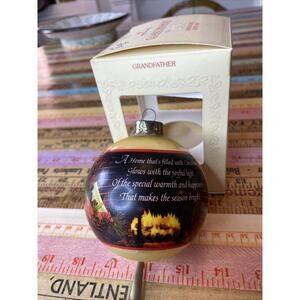Hallmark - Christmas At Home - Glass Ball 1980 - Keepsake Ornament Vintage
